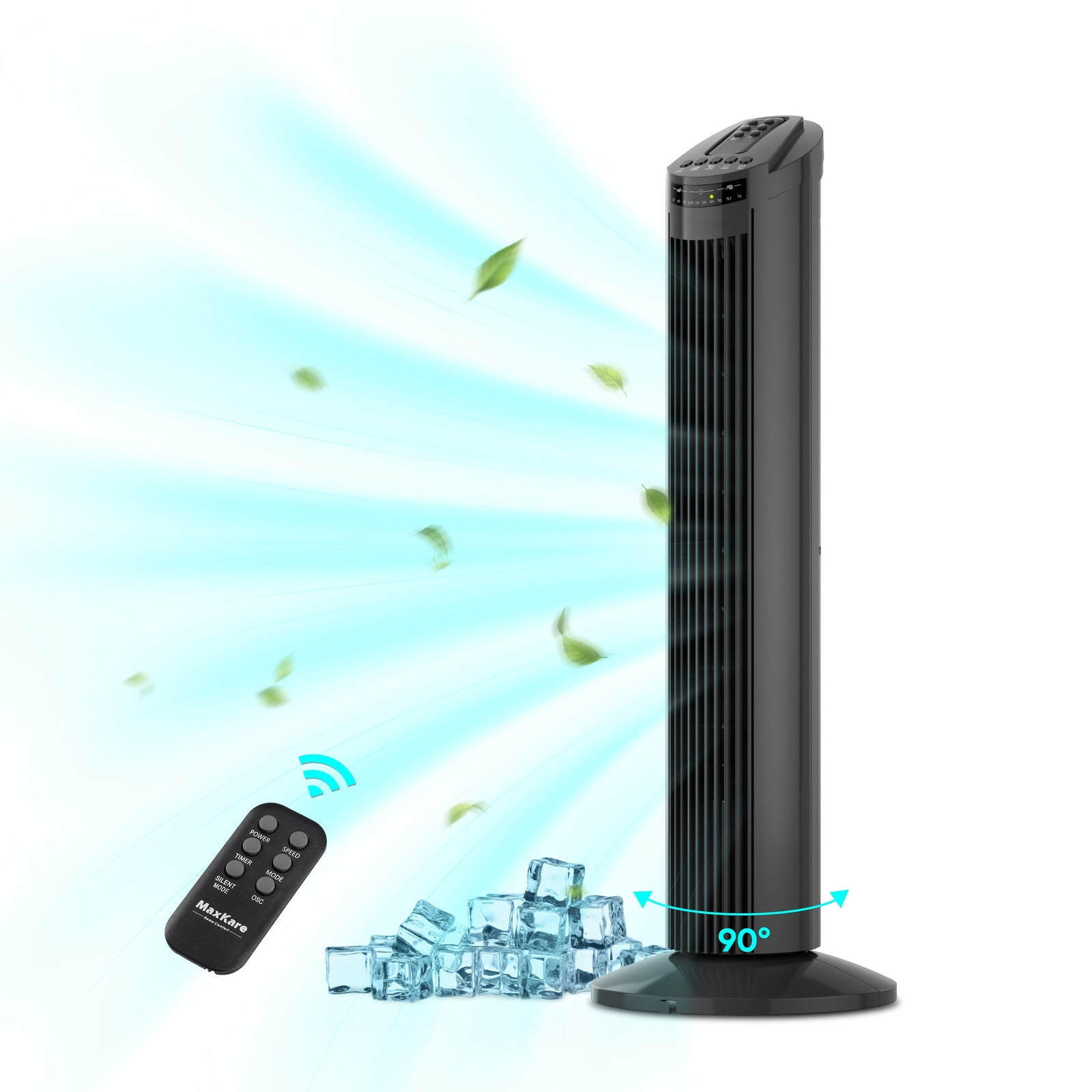 Ventilador De Torre Piso 30 Pulgadas Con Control Remoto Para Cuarto Dormitorio‏
