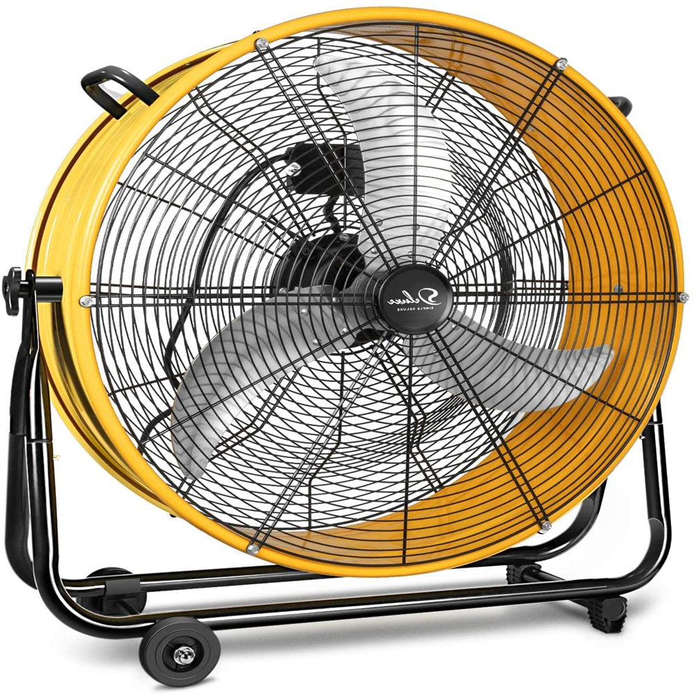 Industrial Alta Velocidad 24" Fabrica Portatil Del Sotano Fan Tambor Metal Piso