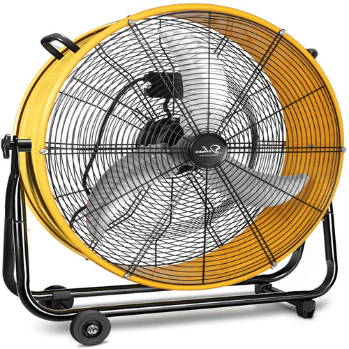 Industrial Alta Velocidad 24" Fabrica Portatil Del Sotano Fan Tambor Metal Piso