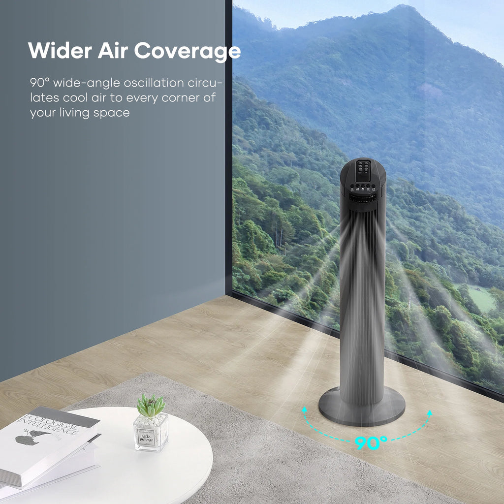 Ventilador De Torre Piso 30 Pulgadas Con Control Remoto Para Cuarto Dormitorio‏