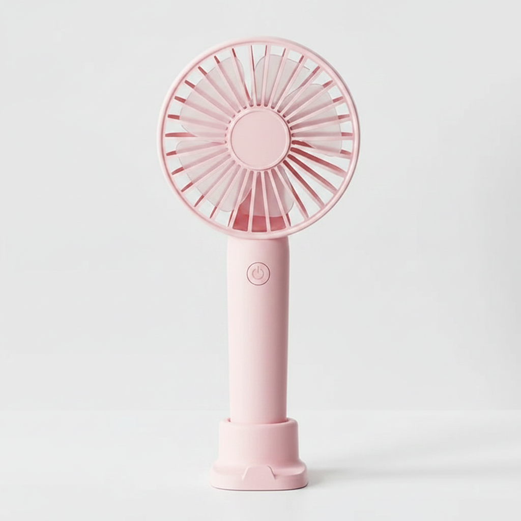 Ventilador portátil rosa
